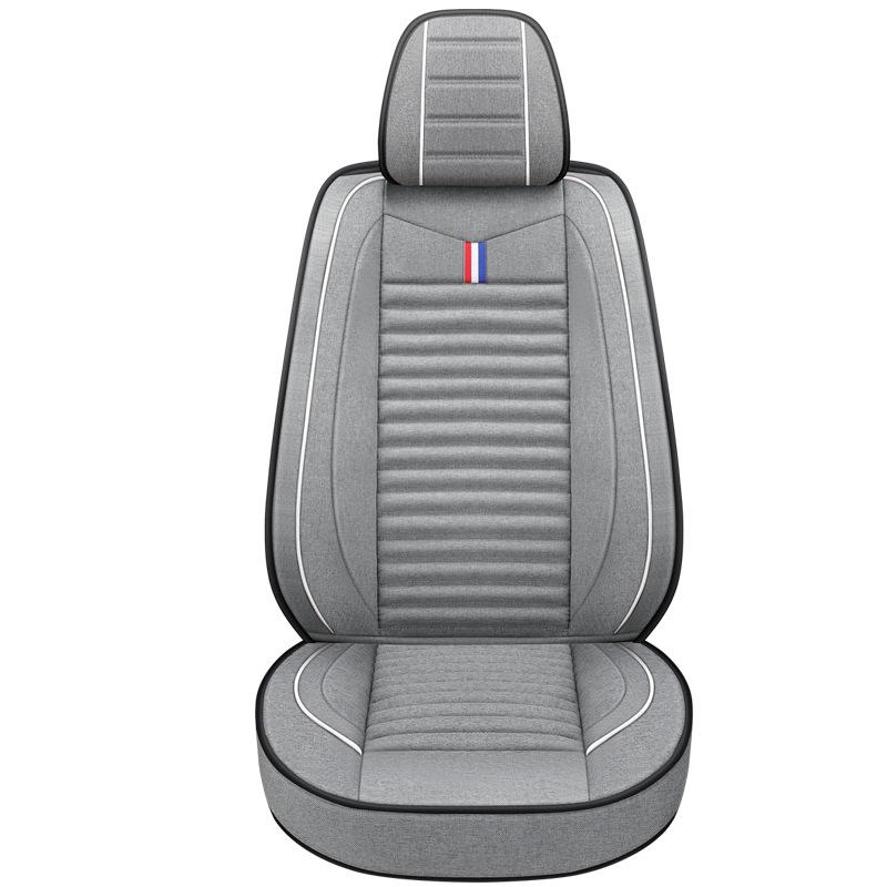 1PC Upgrade Durable Breathable Non-slip Four-season Universal Protector Front Seat Cushion Luxury Linen Front Seat Cover
