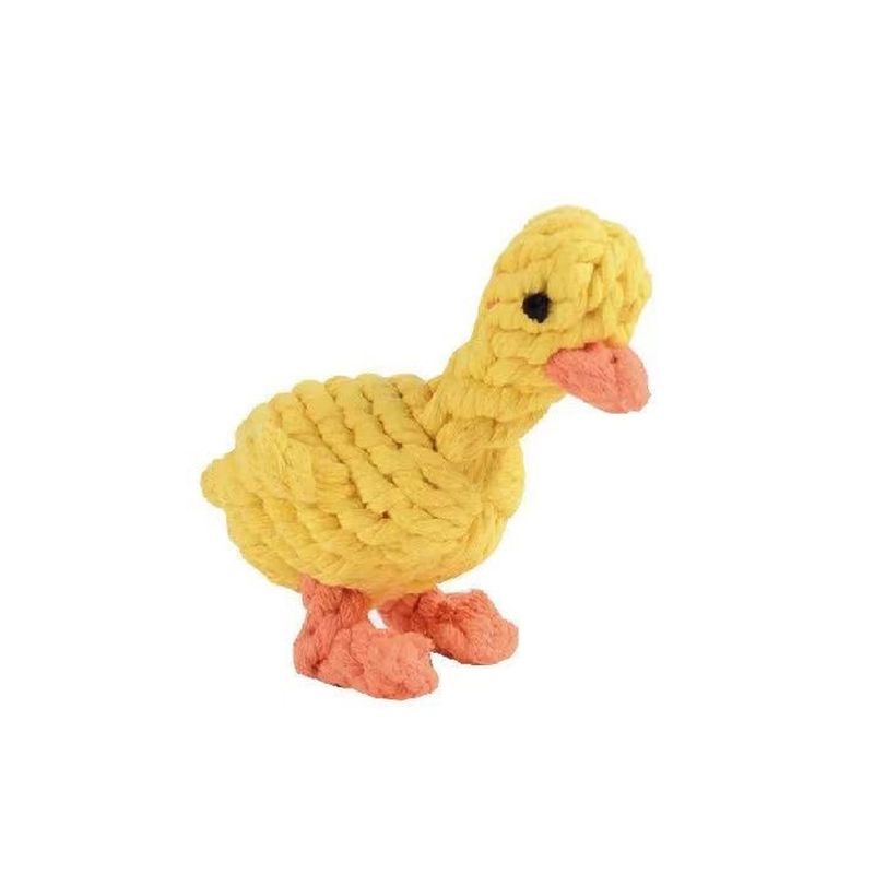 

Dog Toy Molar Bite-Resistant Teddy Bichon Bomei Knot Toy Milk Dog Small Dog Dog Bite Rope Pet Supplies [Single Piece Set] little yellow duck