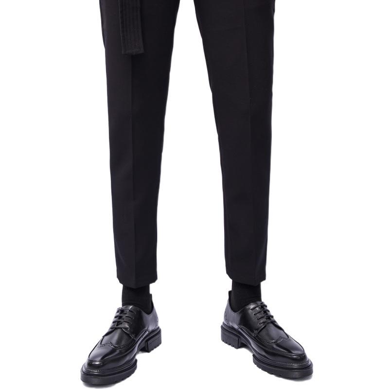 Breathable Brock leather shoes dress business sense inner height increase casual suit height increase wedding groom shoes