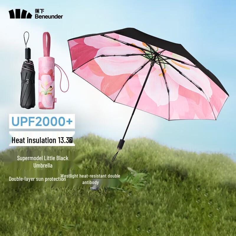 Beneunder UV Protection Triple-Fold Sun/Rain Umbrella BM398