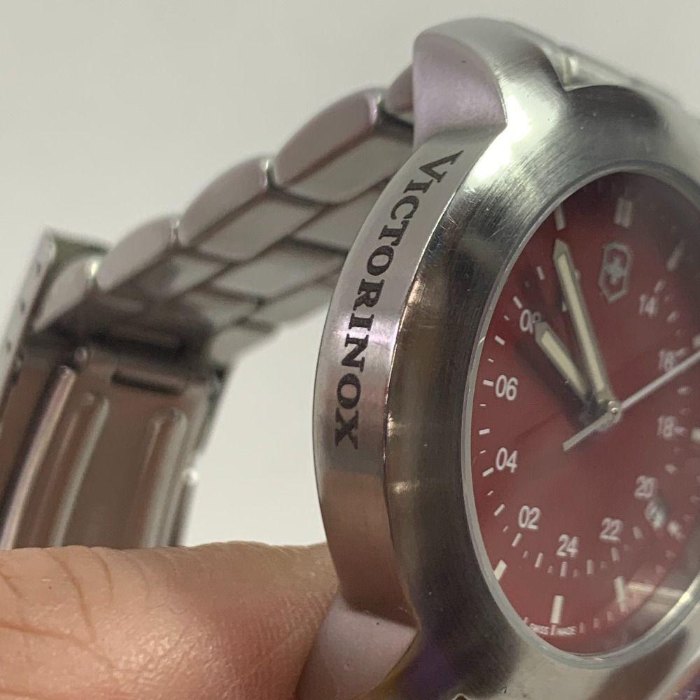 Used 04w3220[Used] VICTORINOX V7-02 GMT quartz men's watch dial red 100M [Hachioji store]