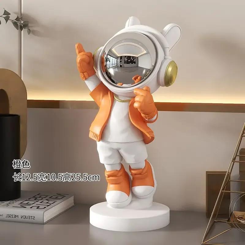 Harz Astronauten Skulptur Kreative Heimdekoration Cartoon Animation Raumfahrer Puppe Statue Wohnzimmer Büro Schreibtisch Ornamente Geschenk