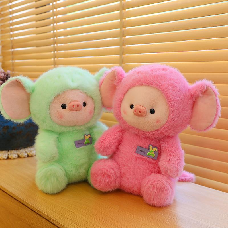 Cute Hood Pig Plush Toy Girl Birthday Gift Sleeping Pillow Claw Machine Doll Home Decoration