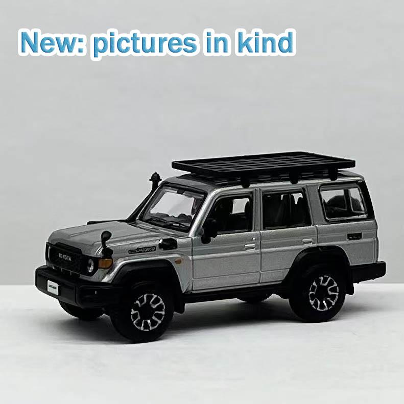 

DBGT 1:64 Toyota Land Cruiser LC70 Plastic Chassis Alloy Body Miniature Model Off-Road SUV Diecast JDM Collectors Toy Car Gift