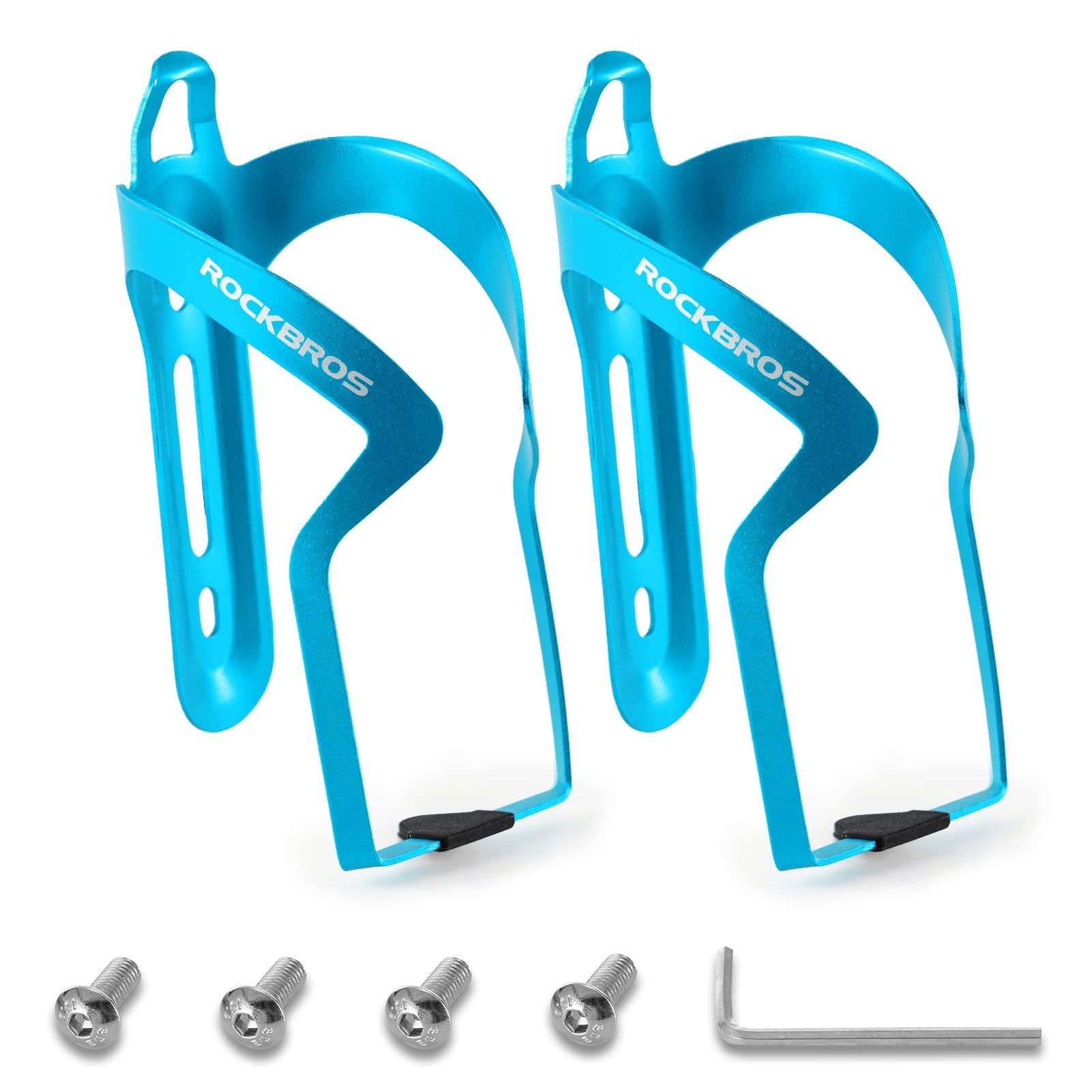 

ROCKBROS Bicycle Bottle Drink for Road Aluminum Anodized Set of Available in Five Includes Installation Tools Cages, Holders, Lightweight, Bikes,