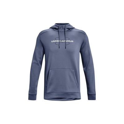 Logo Letter Print Drawstring Hoodie Men Tops Blue 1373356-767