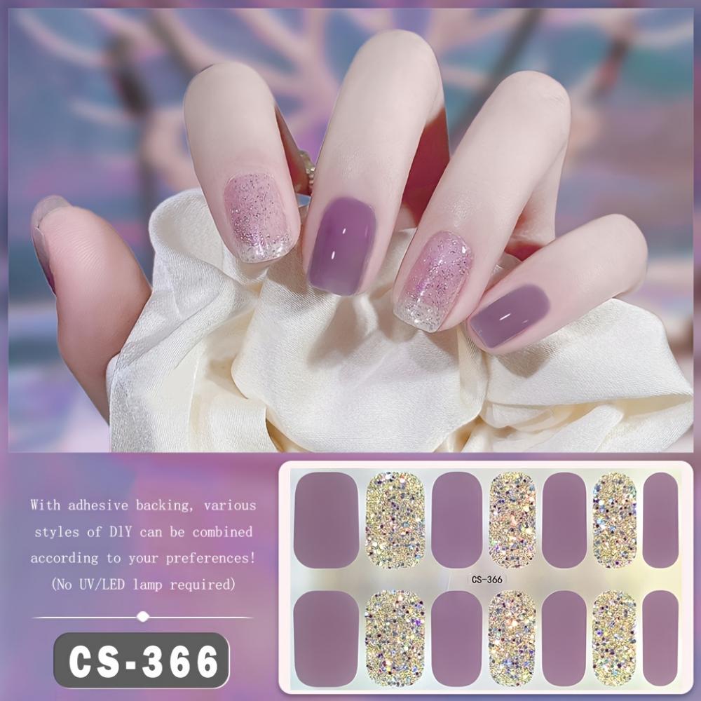 Dashing Diva Nail Strips Women's Fashion Nail Stickers Self-Adhesive Full Nail Wraps Waterproof Free Sealing Gel Nail Film