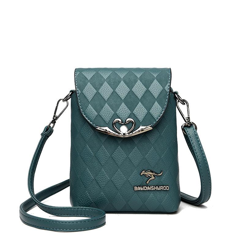 Fashionable Diamond Korean Women's Shoulder Bag Luxury Retro Ins Women's Mobile Phone Bag Large Capacity Portable Small Shoulder Bag