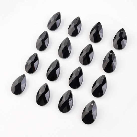 20Pcs Glass Water Drop Pendant Set 2mm Hole Size Clear Necklaces Bracelets Hair Stick Pendant DIY Jewelry Making Supplies