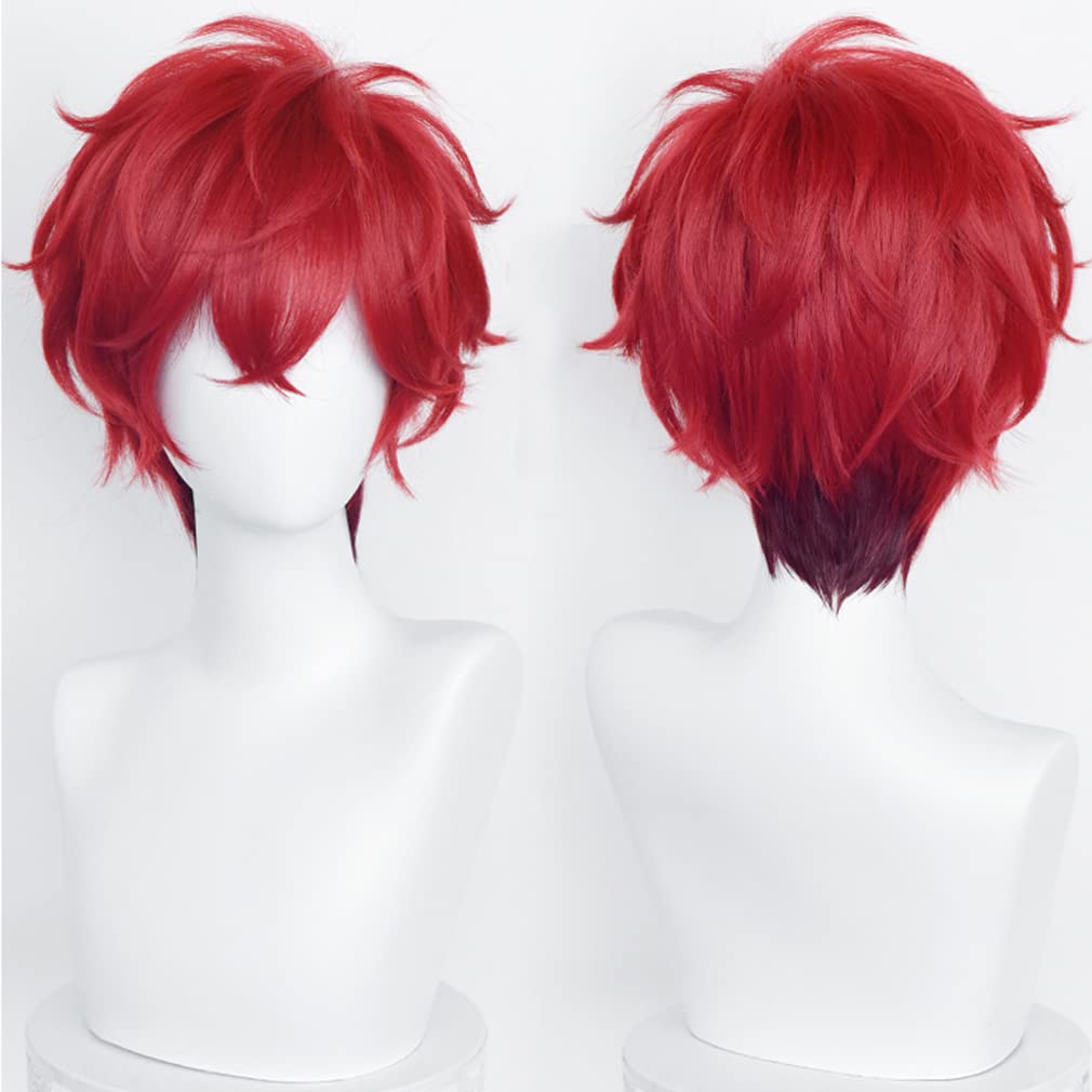 LAOBAO Cosplay Wig - Amagi Iori - Heat Resistant, Disguise Wig, Red - Costume Accessory for Parties, Halloween, Fancy Dress, School Festivals, Events