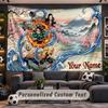Wall Hanging Tapestry Custom NameDemon Slayer Pattern Personalized Printed Fabric Wall Decor