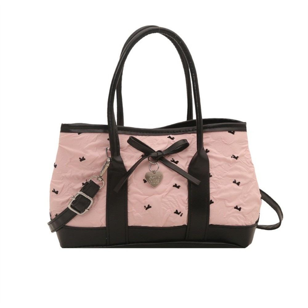 Stylish Bow Shoulder Bag Leisure Women's Handbags Ins Style Bowknot Bucket Bag  Outfits