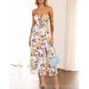 Summer Fashion Chiffon Vintage Dress Women Flower Printed Sleeveless Long Dress For Women Sexy Bandage Backless Dresses 24999