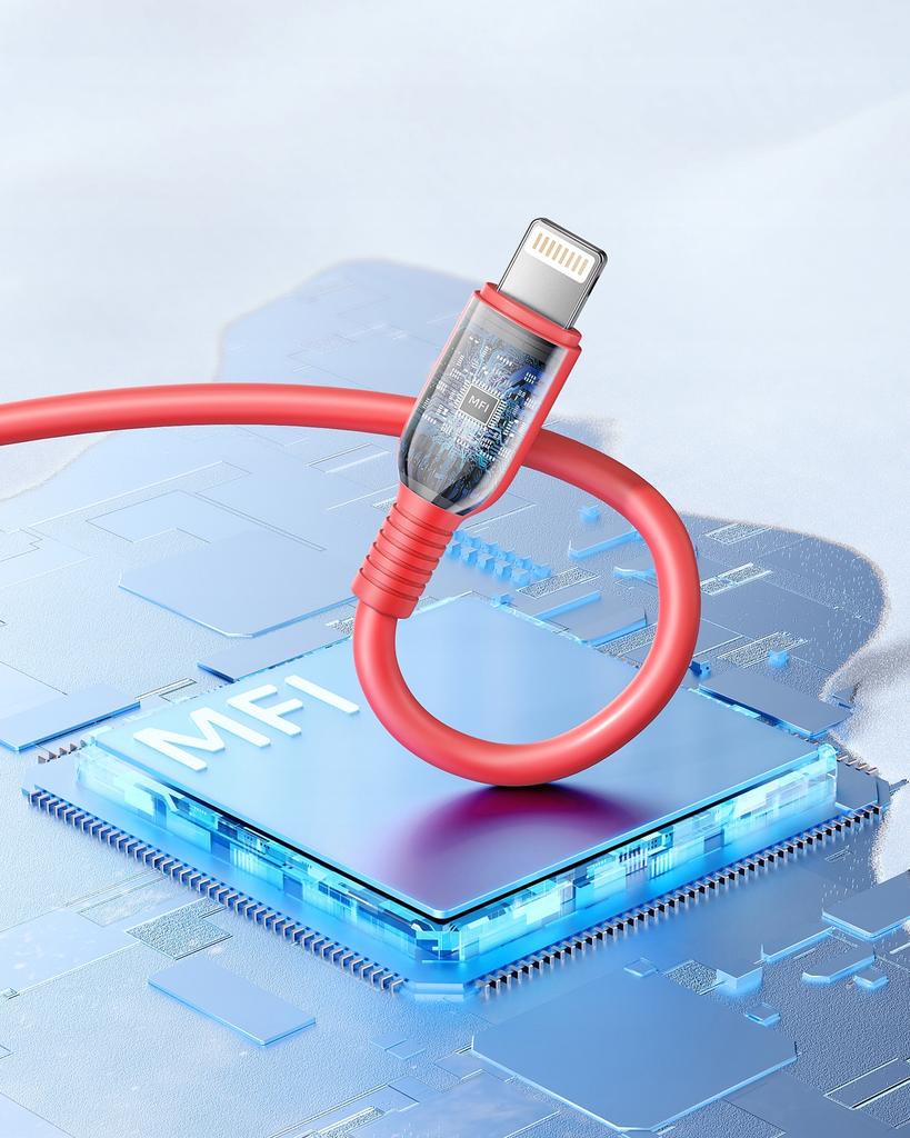 Innostyle Jazzy Usb-C Lightning Mfi Fast Charging Cable For Iphone Kevlar 1M Red