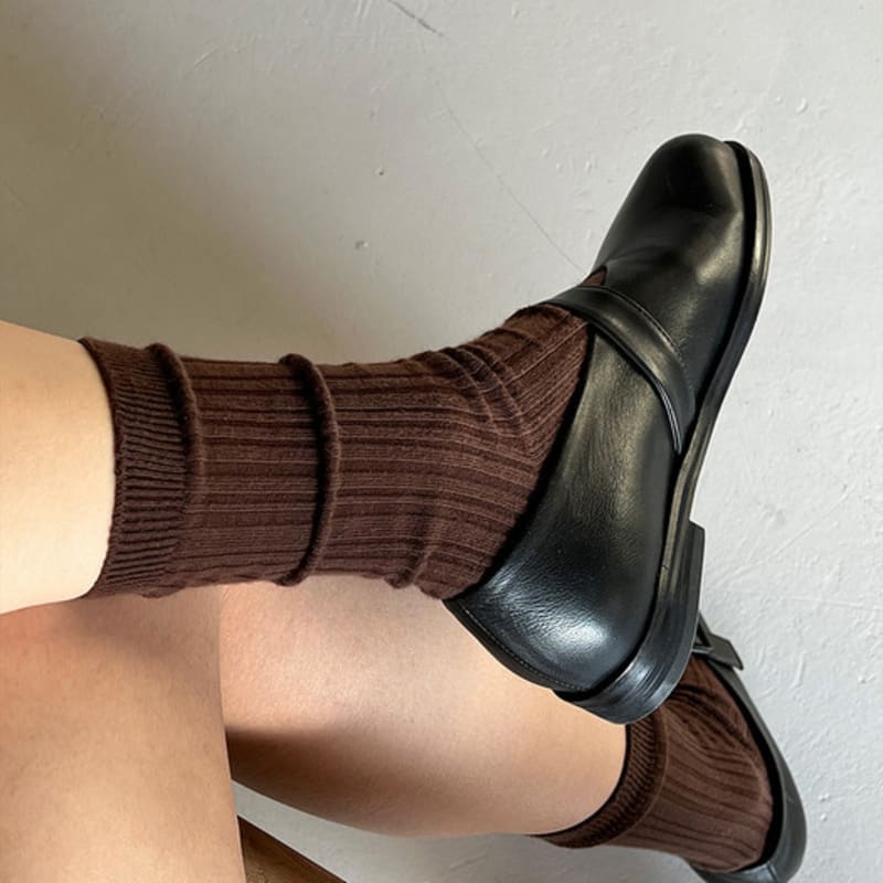 SOOPUI Organic Cotton Socks In brown__Organic Cotton Socks In Brown