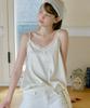 LETTER FROM MOON Satin Lace Strap Sleeveless (Cream)