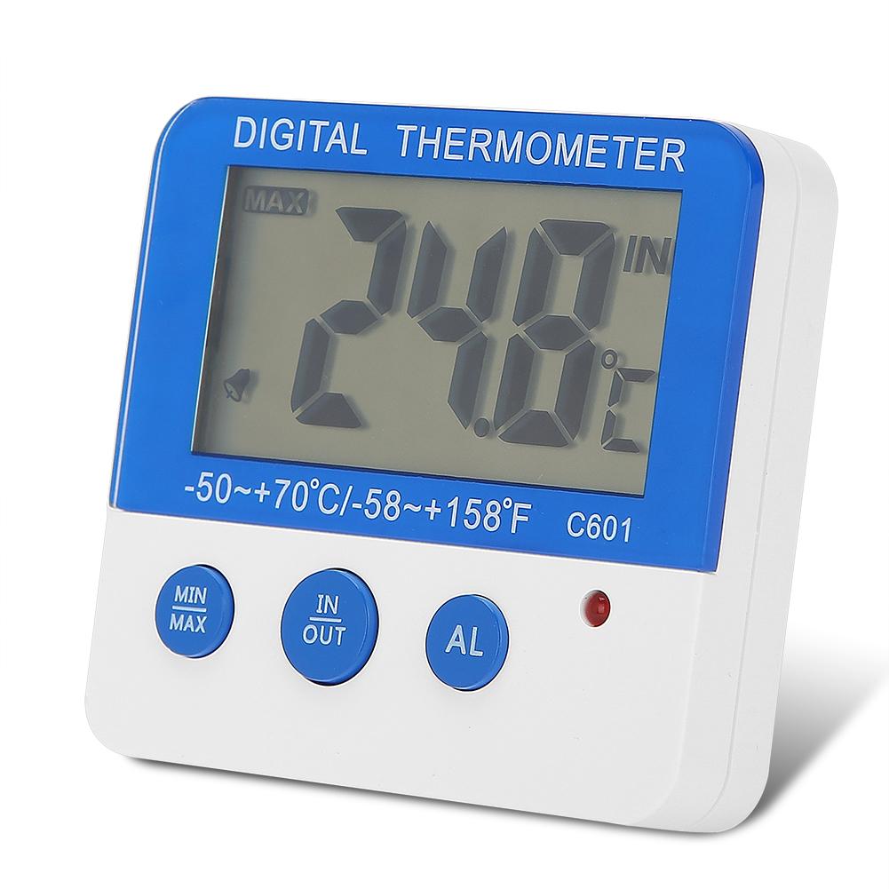 ABS Indoor Outdoor Large LCD Display Mini Alarm Thermometer Livestock Farm Electronic Temperature