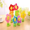 Sunflower Plush Toys Curtain Buckle Lovely Smiling Face Plush Flower Clips Bind Rope Valentine's Day Present Gift