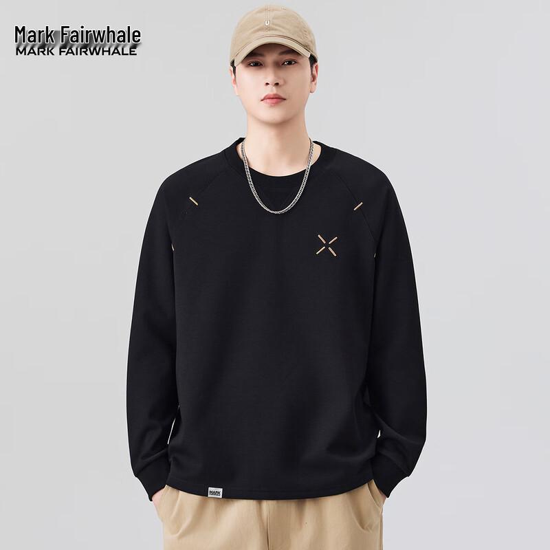 Mark Fairwhale Men's American Style Crew Neck Sweatshirt