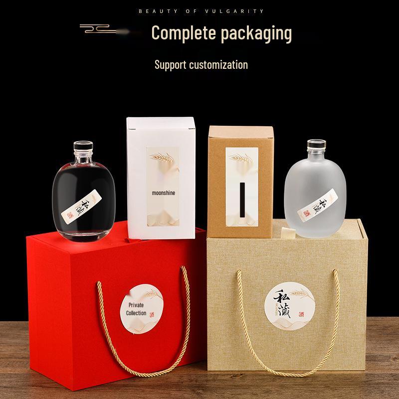 Transparent Glass Wine and Baijiu Infusion Bottle with Sealed Cap for Home Use