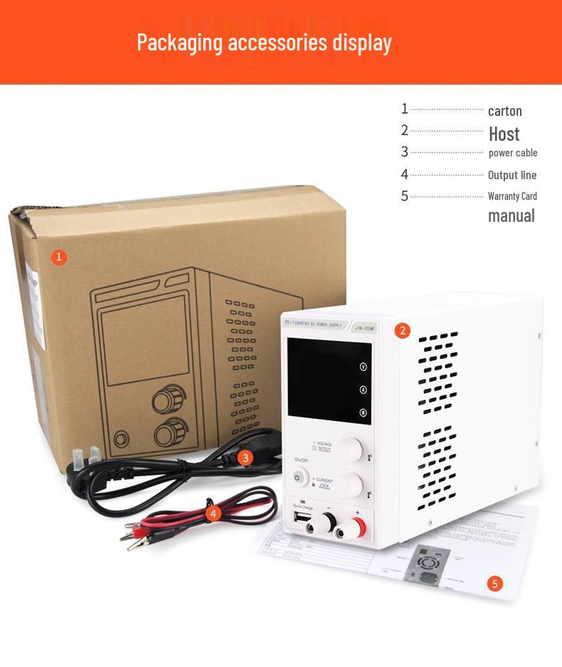 eTM-305MF Adjustable DC Power Supply with Programmable Four-Digit Display for Mobile Phone Repair