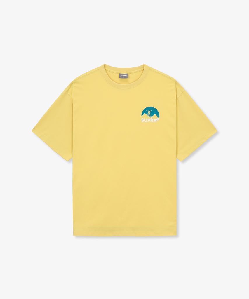 SUPRA Mountain Back Graphic Short Sleeve T-Shirt (Yellow)