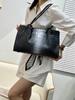 Crocodile Pattern Leather Tote: 2025 Large Capacity Handbag, Single Shoulder or Underarm Bag for Women.