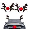 2025 New Christmas Reindeer For Car Holiday Auto Exterior Costume Christmas Reindeer For Car Ornaments For Suv Van Truck Vehicle