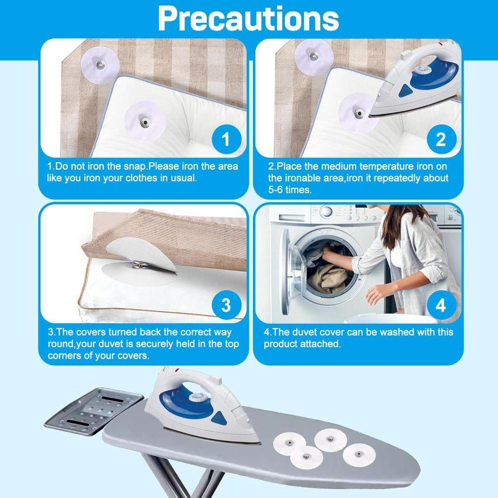 16Pcs Metal Duvet Cover Snaps Clips No More Shifting Fit All Thickness Metal Snaps Buckle Easy To Install Clip In Place