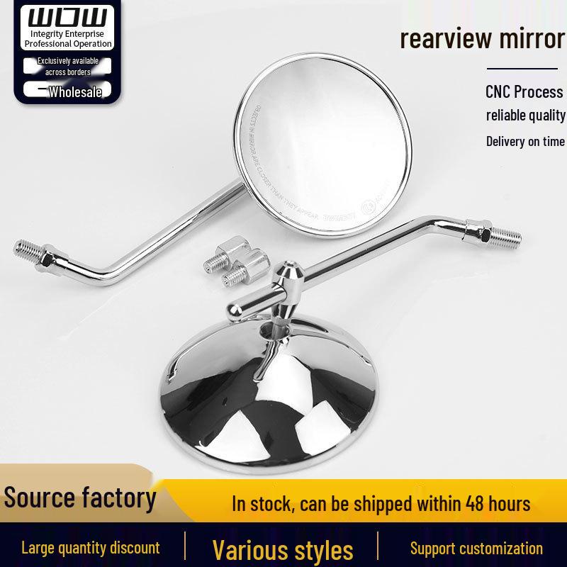 

Compact Round Rearview Mirror for Electric Motorcycles and Scooters - Fits Niu, No. 9, Yadea, Emma Models