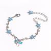 18K Real Gold Plated Brass Multi-Color Leaf CZ Trendy Tennis Bracelet Set Wavy Chain Bracelets with Assorted Gemstones