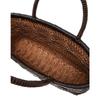 Daks Dark Brown Leather Mesh Tote Bag Dcba6e301w3