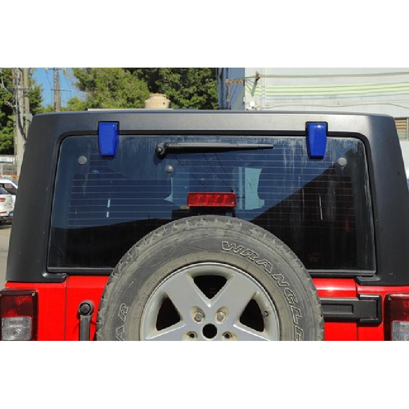 Rear Tail Door Window Hinge Decor Cover Trim for Jeep Wrangler JK 2007-2017 Blue