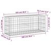 VidaXL Design Gabion Garden Bench 103x31.5x42cm Impregnated Pine Wood 834352