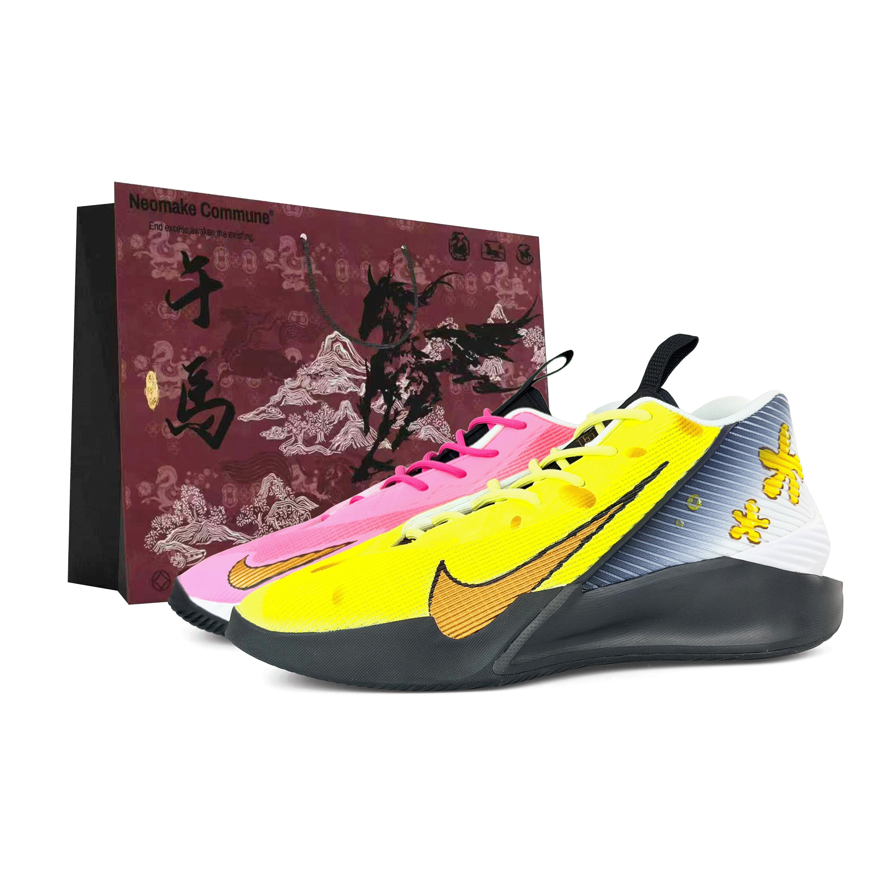 

Nike GT. Jump Academy Сітчаста амортизація, Зносостійкі Високі Баскетбольні Кросівки Чоловічі Жовто-Рожеві IH0635-170(Команда169-ЛД) 41