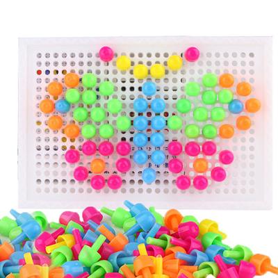 Kit de jouets Puzzle Jeu de société 67 Pièces Clous Champignons Jouets Intellectuels Mosaïque 3D Puzzle Image Jouet Enfants Jouets Éducatifs Composites