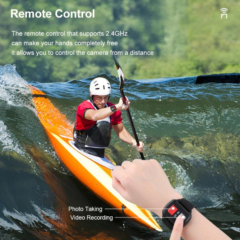 Outdoor 4K 24FPS 16MP HD Action Kamera Doppel-IPS WiFi Go Wasserdicht Pro Sport DV Helm Video Wasserdicht Fernbedienungskamera Webcam