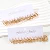 Simple Twisted C-shaped Stud Earrings Fashion Imitation Zircon Earrings Women's Elegant Daily Versatile Party Zircon