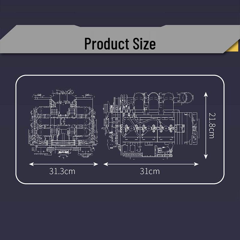 Yuxing Model King Opposed-Cylinder Engine RC Building Blocks Set