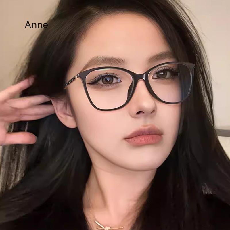Myopia Cat Eye Anti Blue Light Glasses Women Mens European And American Style Glasses-1.0 To -4.0 Eye Glasses