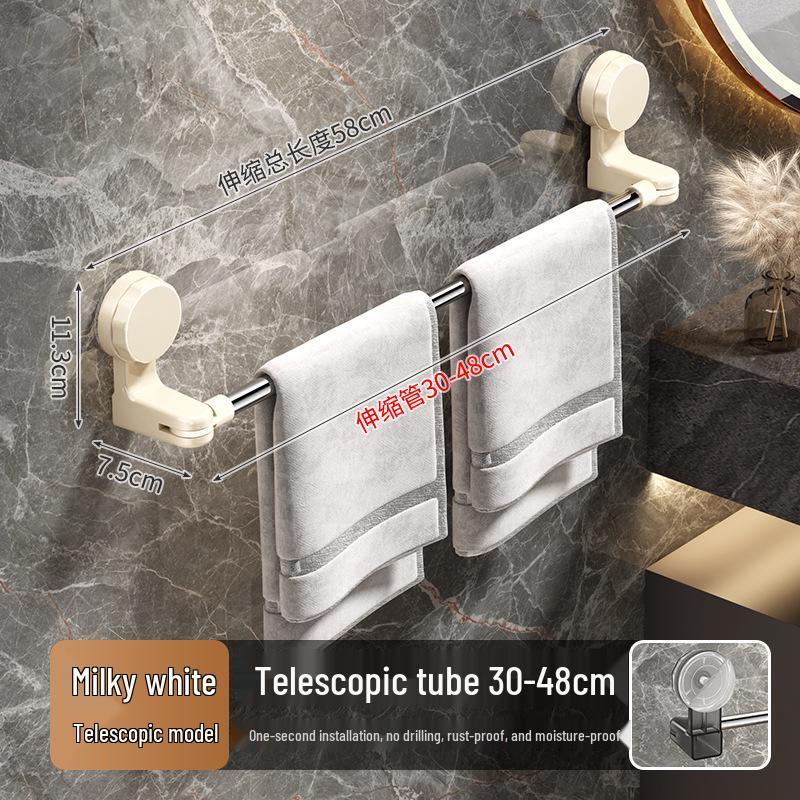 Suction Cup Rotatable Towel Rack & Shoe Storage