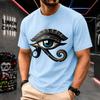 2026 New Pure Cotton Tshirt Eye Of Horus Ancient Egyptian Symbol Print Casual Trendy Clothing