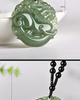 Unisex Clear Water Hetian Jade Pixiu Pendant, Double-Sided Carving with Certificate