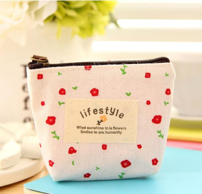 

Mini Simple Pattern Storage Pouch, Zipper Carry-On Bag, Lipstick Bag, Earphone Bag бежевый