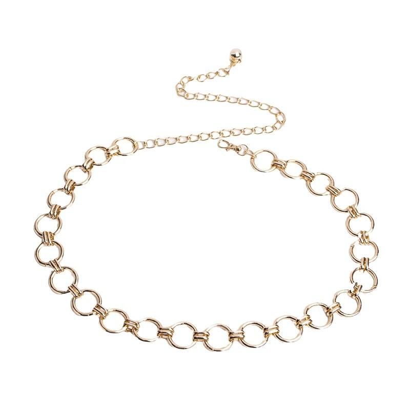 High-end Women's Waist Chain Rings Simple and Versatile Women's Metal Waist Chain Fashionable and Atmospheric New Waist Chain