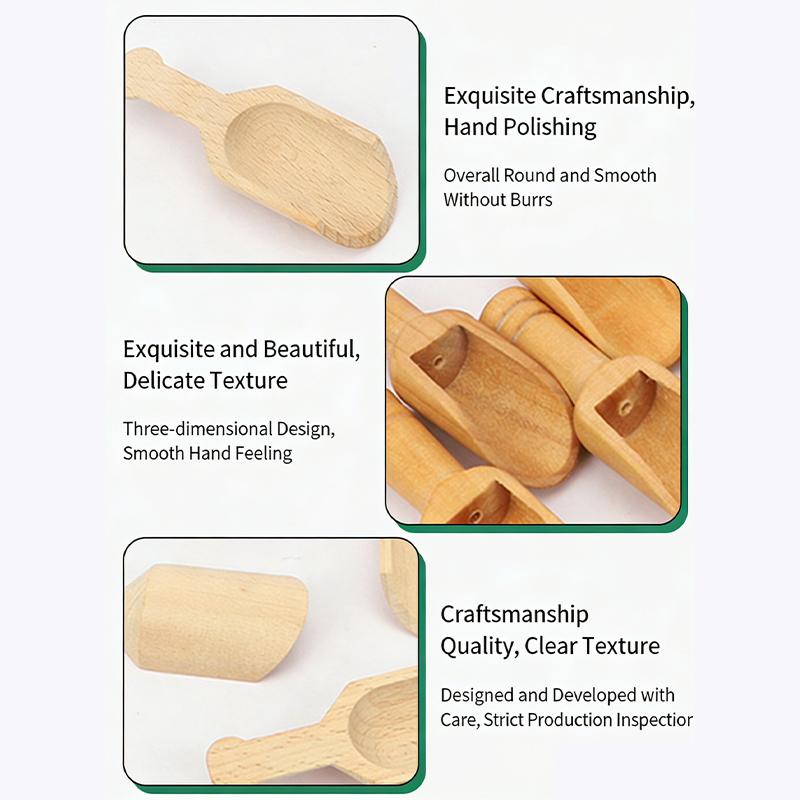Wooden Mini Tea Coffee Scoops Seasoning Candy Spices Bath Salt Spoons Wooden Spoon
