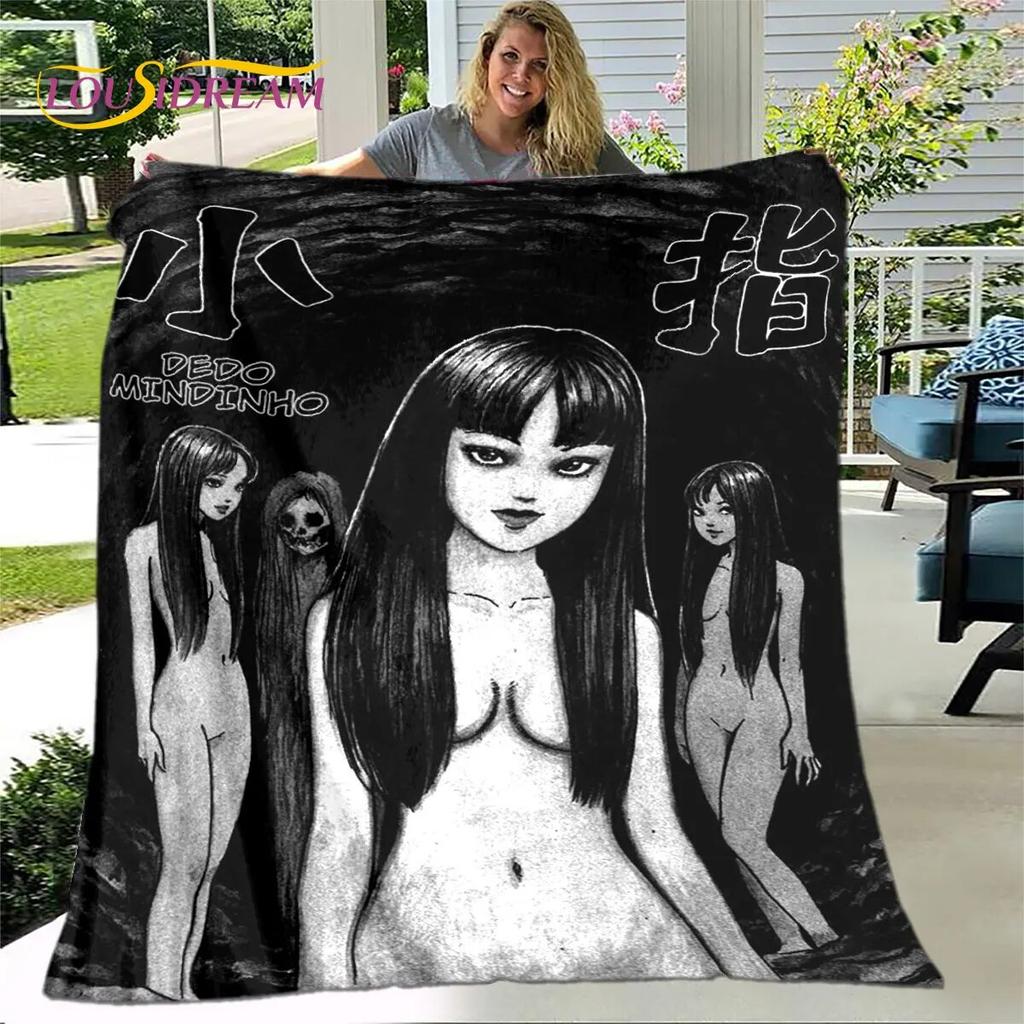 Junji Ito Tomie Kawakami Ghost Soft Plush Blanket,Flannel Blanket Throw Blanket for Living Room Bedroom Bed Sofa Picnic Cover