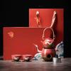Forbidden City Crane Ceramic Alcohol Tea Brewing Set