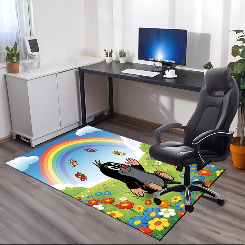 Krtek Printed Carpetrugfor Office Chair Living Room Bedroom Kitchen Room Decor Gifts