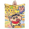 Crayon Shin chan Knitted Blanket Cartoon Flannel Throw Blankets Summer Air Conditioning Personalised Soft Warm Bedspread